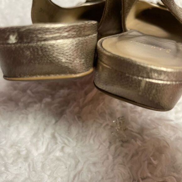 STUART WEITZMAN Rhinestone Gold Slingback Ballet Flats Shoes SZ9.5 - Picture 12 of 12